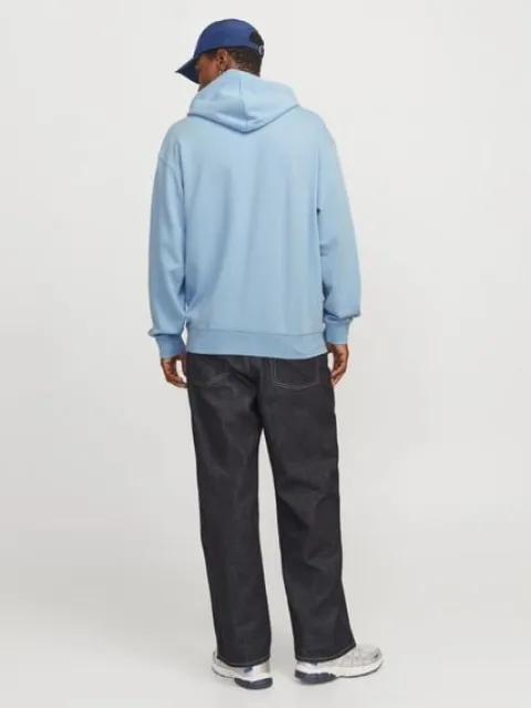 Jack&Jones męska bluza z kapturem JJESTAR BASIC SWEAT HOOD NOOS 12257852 CHAMBRAY BLUE S