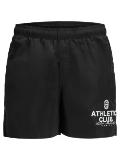 Jack&Jones szorty kąpielowe JPSTMAUI CRINKLE NYLON SWIM STYD SS25 12285513 BLACK/BRIGHT WHI M