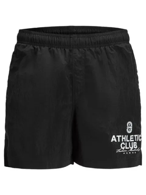Jack&Jones szorty kąpielowe JPSTMAUI CRINKLE NYLON SWIM STYD SS25 12285513 BLACK/BRIGHT WHI M