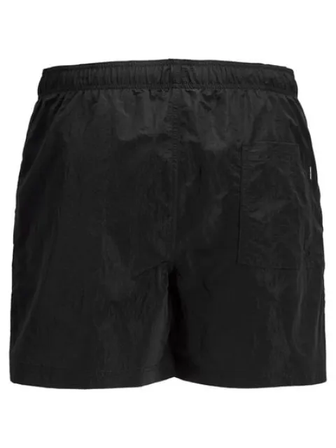 Jack&Jones szorty kąpielowe JPSTMAUI CRINKLE NYLON SWIM STYD SS25 12285513 BLACK/BRIGHT WHI L