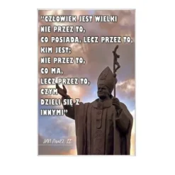 Jan Paweł II człowiek - magnes szklany