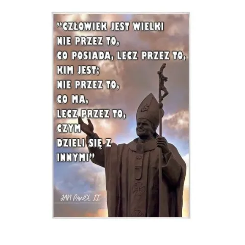 Jan Paweł II człowiek - magnes szklany