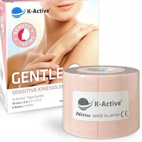 Japońska Taśma K-ACTIVE Gentle Plastry do tapingu tejpy Delikatne Sensitive