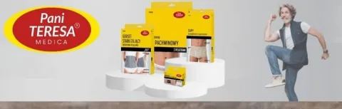 Jednostronny PAS PACHWINOWY przepuklinowy beż L
