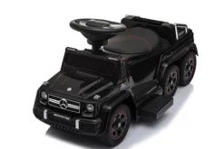 JEŹDZIK NA AKUMULATOR, PCHACZ, ODPYCHACZ MERCEDES G 63 AMG 6X6, MIĘKKIE KOŁA, DASZEK , STEROWANIE RĄCZKĄ /1838 LONG