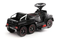 JEŹDZIK NA AKUMULATOR, PCHACZ, ODPYCHACZ MERCEDES G 63 AMG 6X6, MIĘKKIE KOŁA, DASZEK , STEROWANIE RĄCZKĄ /1838 LONG
