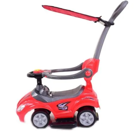 JEŹDZIK, ODPYCHACZ Z DŹWIĘKAMI MEGA CAR 6W 1 Z DASZKIEM/TC202