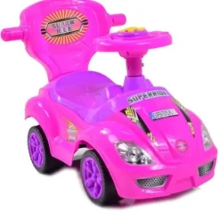 JEŹDZIK, ODPYCHACZ Z DŹWIĘKAMI MEGA CAR 6W 1 Z DASZKIEM/TC202