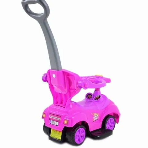 JEŹDZIK, ODPYCHACZ Z DŹWIĘKAMI MEGA CAR 6W 1 Z DASZKIEM/TC202