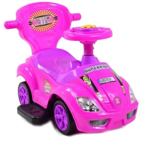 JEŹDZIK, ODPYCHACZ Z DŹWIĘKAMI MEGA CAR 6W 1 Z DASZKIEM/TC202