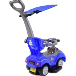 JEŹDZIK, ODPYCHACZ Z DŹWIĘKAMI MEGA CAR 6W 1 Z DASZKIEM/TC202