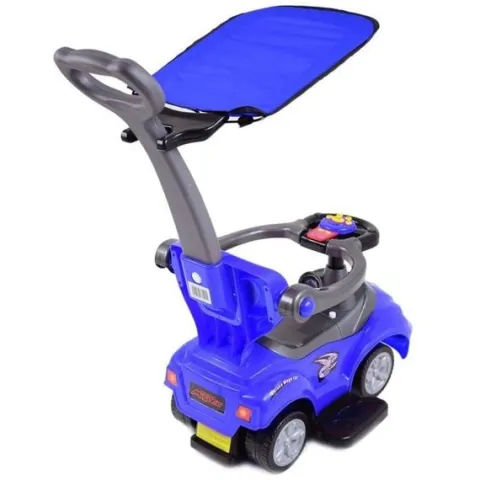 JEŹDZIK, ODPYCHACZ Z DŹWIĘKAMI MEGA CAR 6W 1 Z DASZKIEM/TC202