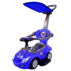 JEŹDZIK, ODPYCHACZ Z DŹWIĘKAMI MEGA CAR 6W 1 Z DASZKIEM/TC202