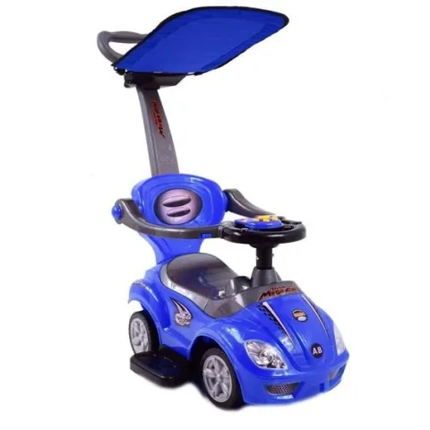 JEŹDZIK, ODPYCHACZ Z DŹWIĘKAMI MEGA CAR 6W 1 Z DASZKIEM/TC202