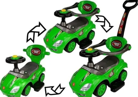 Jeździk z Pchaczem Mega Car 3w1 Zielony