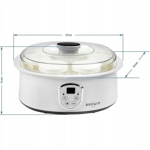 JOGURTOWNICA TERMOSTAT + SŁOIKI 20W 801015 BROWIN