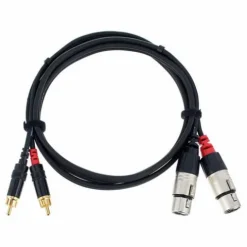 Kabel audio sygnałowy 2x RCA Cinch XLR 1,5m REAN Neutrik Cordial CFU 1.5 FC