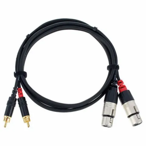 Kabel audio sygnałowy 2x RCA Cinch XLR 1,5m REAN Neutrik Cordial CFU 1.5 FC
