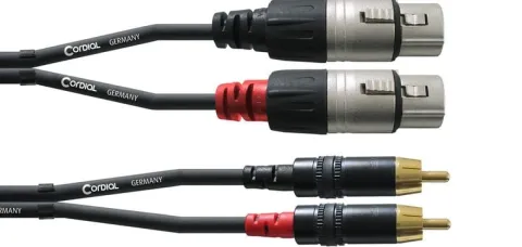Kabel audio sygnałowy 2x RCA Cinch XLR 1,5m REAN Neutrik Cordial CFU 1.5 FC