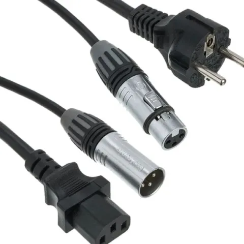 Kabel hybrydowy zasilająco-sygnałowy mikrofonowy XLR IEC 5m the sssnake