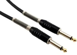 Kabel instrumentalny sygnałowy JACK 6,3mm 3m Czarny