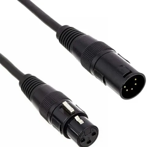 Kabel przejściówka DMX do świateł oświetlenia XLR 5-pin XLR 3-pin pro snake