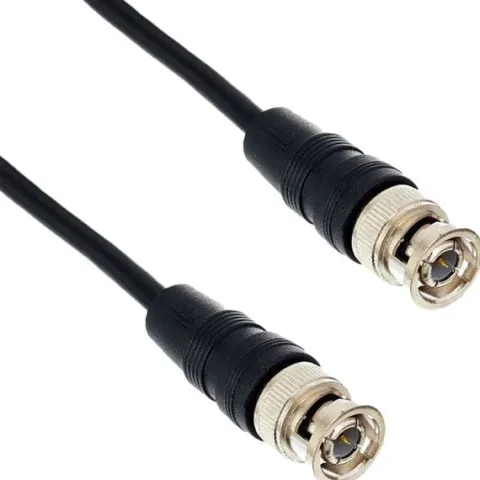 Kabel przewód antenowy BNC 0,5 m czarny 50 Ohm RG58 pro snake