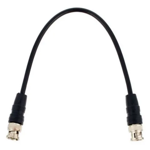 Kabel przewód antenowy BNC 0,25 m czarny 50 Ohm RG58 pro snake