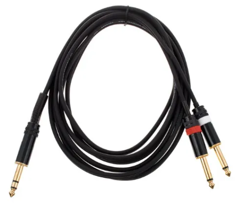 Kabel przewód audio sygnałowy Jack 6,3 mm stereo 3 m pozłacany the sssnake