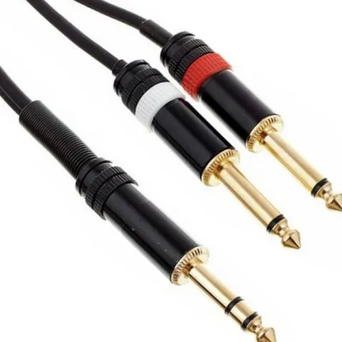Kabel przewód audio sygnałowy Jack 6,3 mm stereo 3 m pozłacany the sssnake
