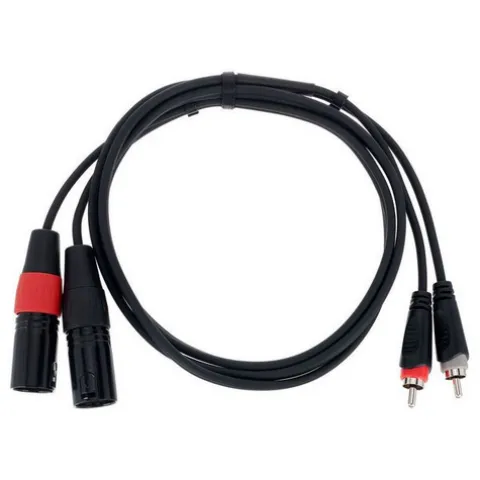 Kabel przewód audio sygnałowy 2x RCA Cinch XLR 1 m Cordial EU 1 MC