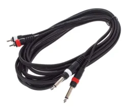 Kabel przewód audio sygnałowy 2x RCA Cinch Jack 6,3 mm 5 m the sssnake