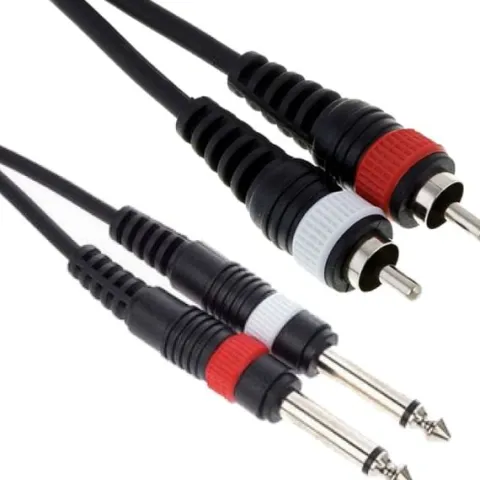 Kabel przewód audio sygnałowy 2x RCA Cinch Jack 6,3 mm 5 m the sssnake