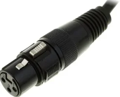 Kabel przewód DMX do świateł oświetlenia XLR XLR 5 m 110 Ohm 3 pin Czarny