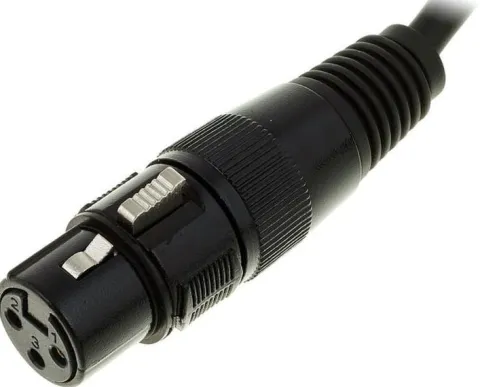 Kabel przewód DMX do świateł oświetlenia XLR XLR 50 cm 110 Ohm 5 pin Czarny