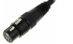 Kabel przewód DMX do świateł oświetlenia XLR XLR 50 cm 110 Ohm 5 pin Czarny