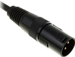 Kabel przewód DMX do świateł oświetlenia XLR XLR 10 m 110 Ohm 3 pin Czarny