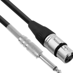 Kabel przewód mikrofonowy XLR JACK 6,3mm 10 m 0,22 mm AWG 24 czarny
