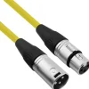 Kabel przewód mikrofonowy XLR XLR 10 m 0,22 mm AWG 24 żółty