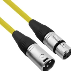 Kabel przewód mikrofonowy XLR XLR 10 m 0,22 mm AWG 24 żółty