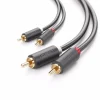 Kabel RCA UGREEN AV104 1m 2xRCA-2xRCA HiFi Pozłacane Złącza