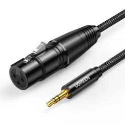 Kabel UGREEN AV182 XLR żeński DO Jack 3.5mm 2m Czarny
