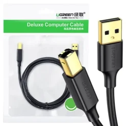 Kabel USB UGREEN US135 5m DO Drukarki Pozłacany Czarny
