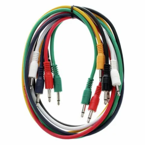 Kable do krosownicy Patch Set Eurorack mini Jack 3,5 mm mono 60 cm 6 szt.