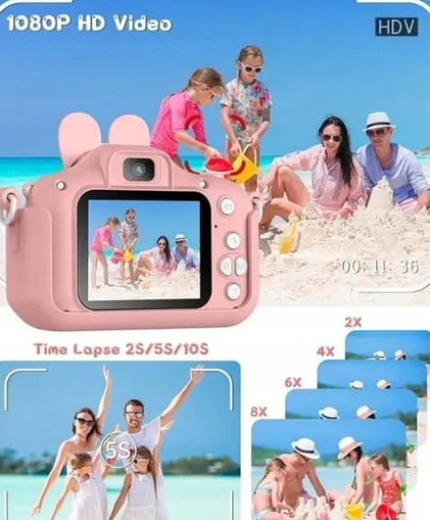 KAMERA DLA DZIECI APARAT FOTOGRAFICZNY CYFROWY 1080P HD EKRAN 2,0CALA 32GB