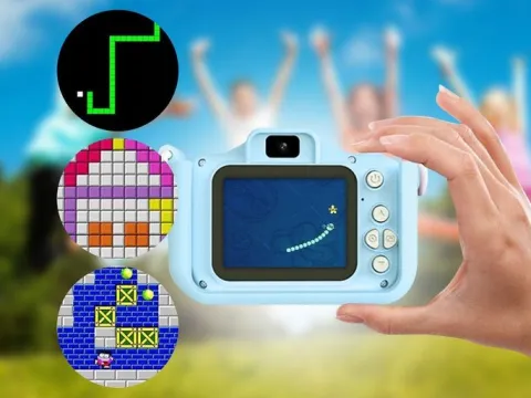 KAMERA DLA DZIECI APARAT FOTOGRAFICZNY KOTEK + KARTA 8GB + SMYCZ ZESTAW