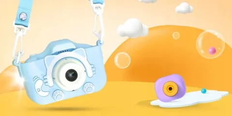 KAMERA DLA DZIECI APARAT FOTOGRAFICZNY KOTEK + KARTA 8GB + SMYCZ ZESTAW