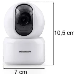 Kamera IP obrotowa 3MP niania elektroniczna Berdsen BD-940 biała