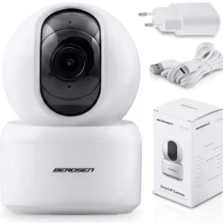 Kamera IP obrotowa 3MP niania elektroniczna Berdsen BD-940 biała