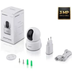 Kamera IP obrotowa 3MP niania elektroniczna Berdsen BD-940 biała
